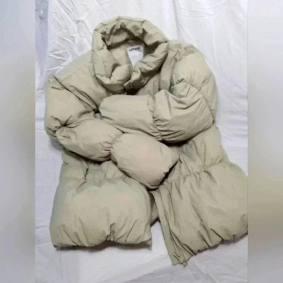 Garage puffer coat, light sage green, women's  size large. - Picture 4 of 4